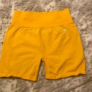 Yellow gymshark vital seamless 2.0 shorts